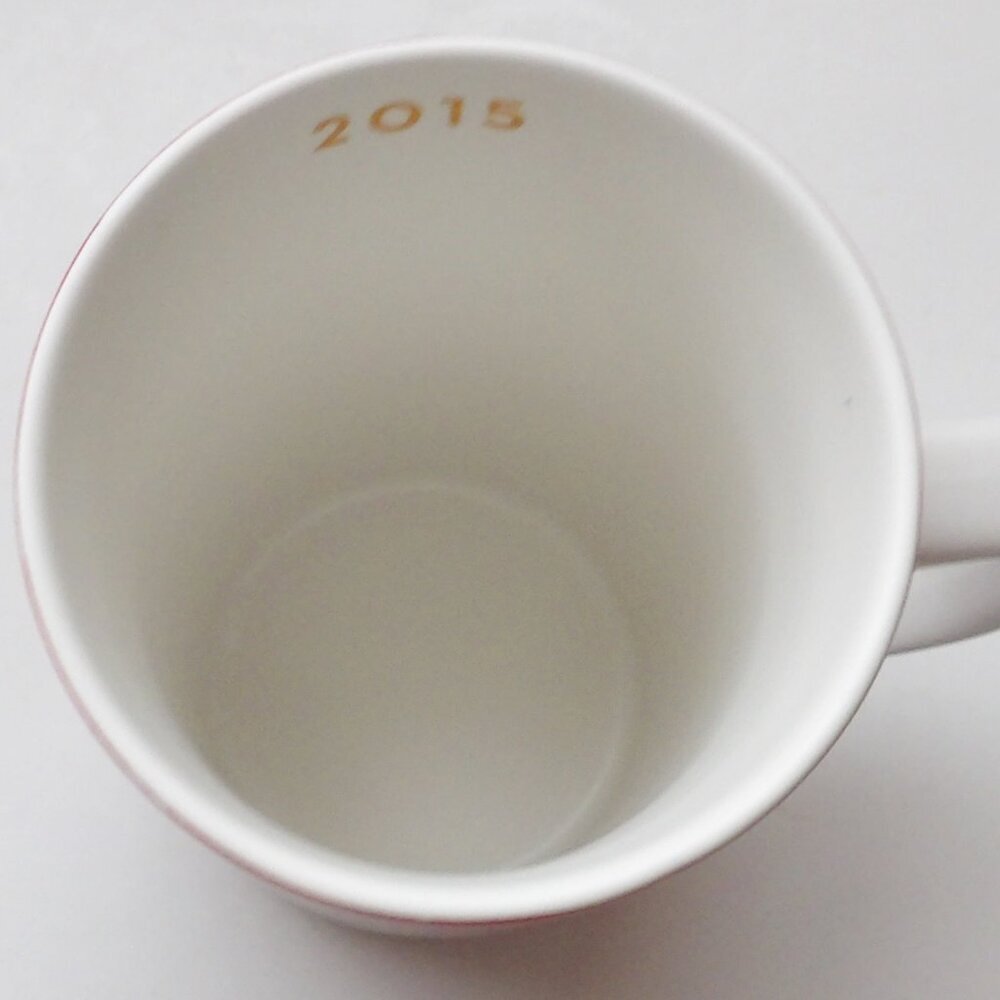 Starbucks 2015 Tall Red Holiday Coffee Latte Mug Cup 16 fl. Oz. - Picture 8 of 10